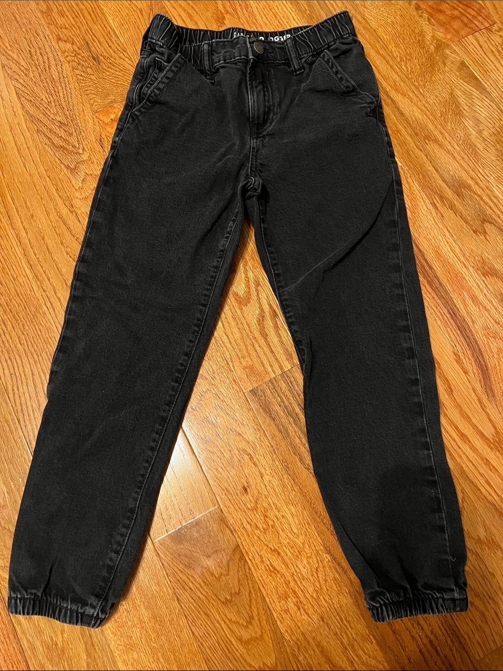GAP Kids Black Relaxed Jeans with Elastic Cuffs